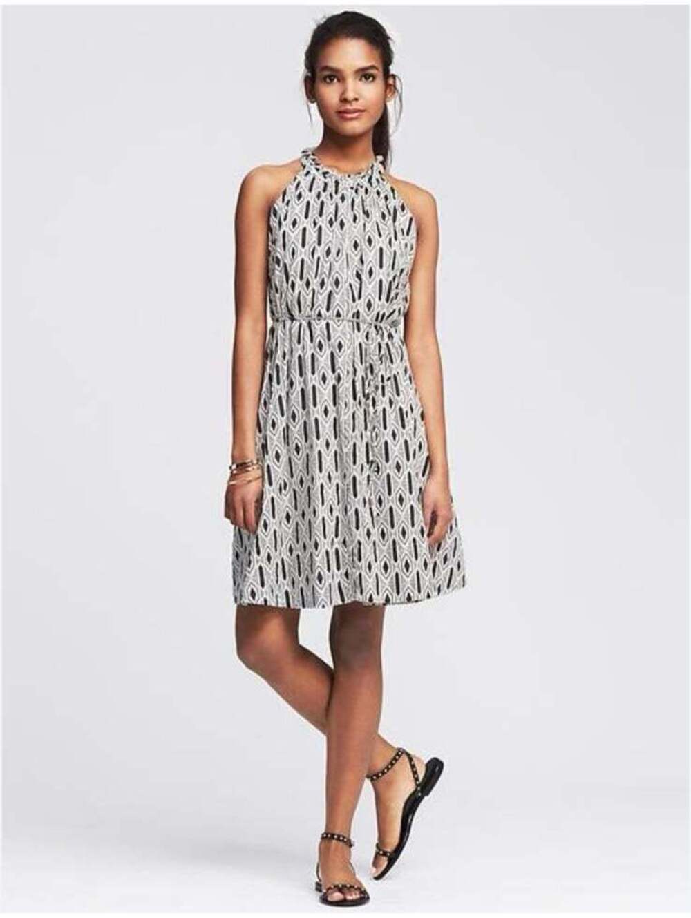 Banana Republic pleated halter dress